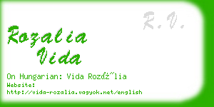 rozalia vida business card